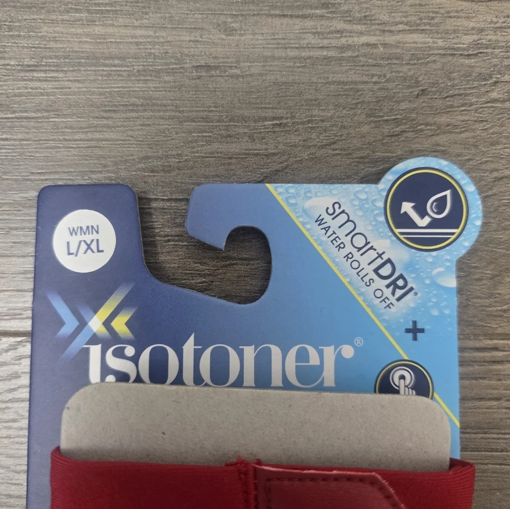Isotoner Smart Dri Womens Gloves Red Size L/XL Chevron Clsssic Boho